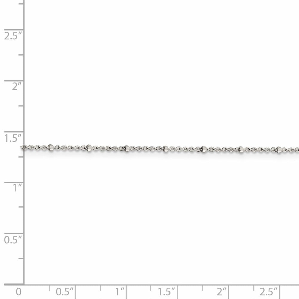 FJC Finejewelers 925 Sterling Silver Rolo with Beads Chain 24 Inches x 1.25 mm