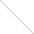 FJC Finejewelers 925 Sterling Silver Rolo with Beads Chain Anklet 9 Inches x 1.25 mm
