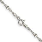 FJC Finejewelers 925 Sterling Silver Singapore with Beads Chain 16 Inches x 2.5 mm