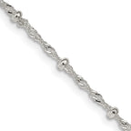 FJC Finejewelers 925 Sterling Silver Singapore with Beads Chain 24 Inches x 2.5 mm