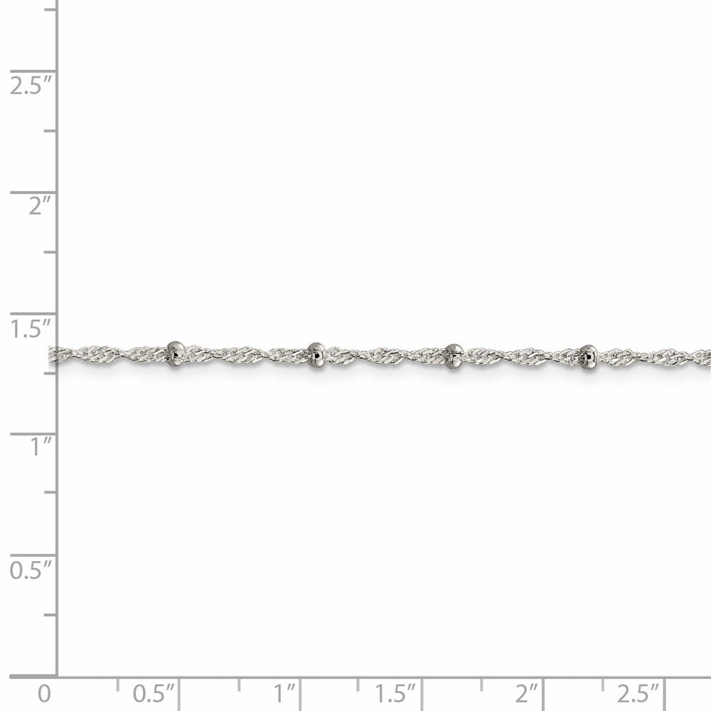 FJC Finejewelers 925 Sterling Silver Singapore with Beads Chain 24 Inches x 2.5 mm
