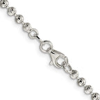 FJC Finejewelers 925 Sterling Silver Ball Fancy Beaded Chain 18 Inches x 3 mm