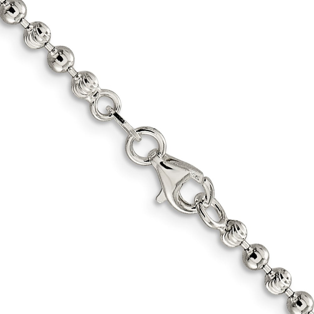 FJC Finejewelers 925 Sterling Silver Ball Fancy Beaded Chain 18 Inches x 3 mm