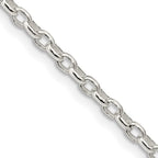 FJC Finejewelers 925 Sterling Silver Oval Fancy Rolo Chain 26 Inches x 2.75 mm