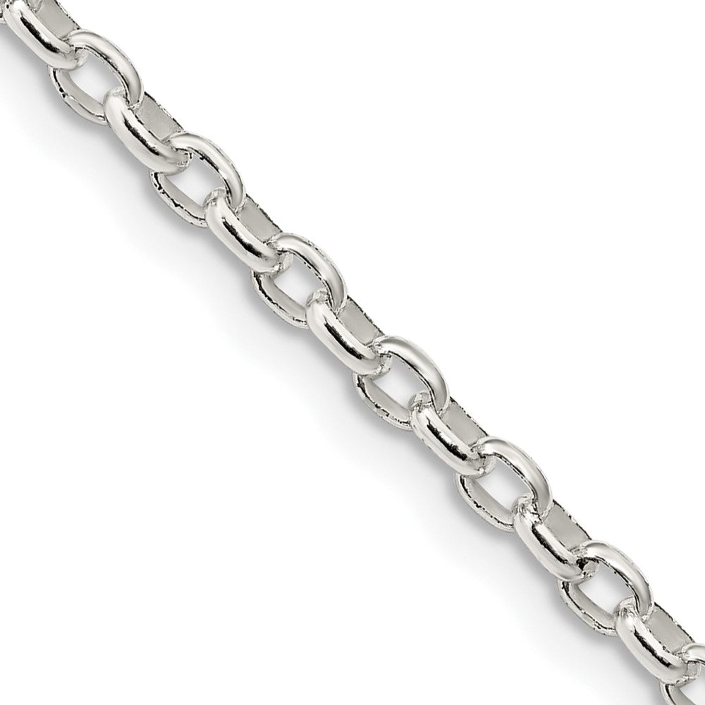 FJC Finejewelers 925 Sterling Silver Oval Fancy Rolo Chain 36 Inches x 2.75 mm