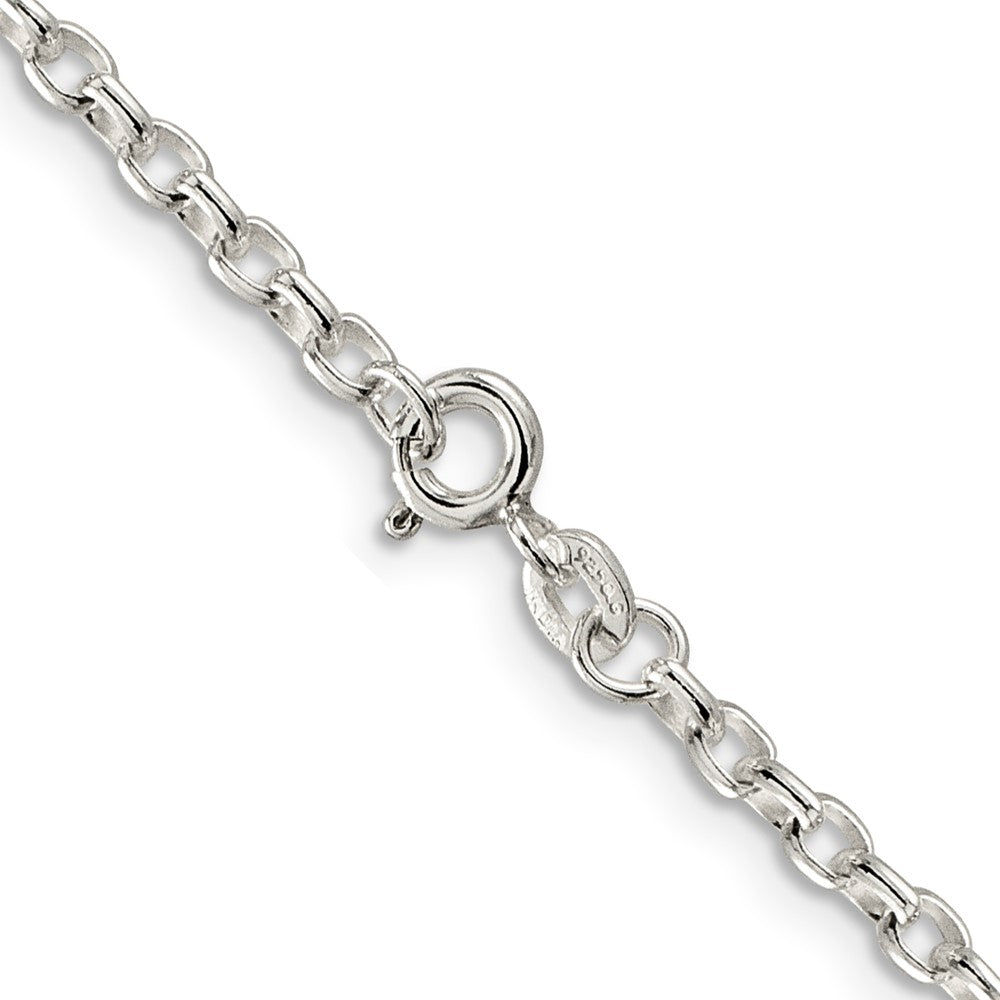 FJC Finejewelers 925 Sterling Silver Oval Fancy Rolo Chain 36 Inches x 2.75 mm