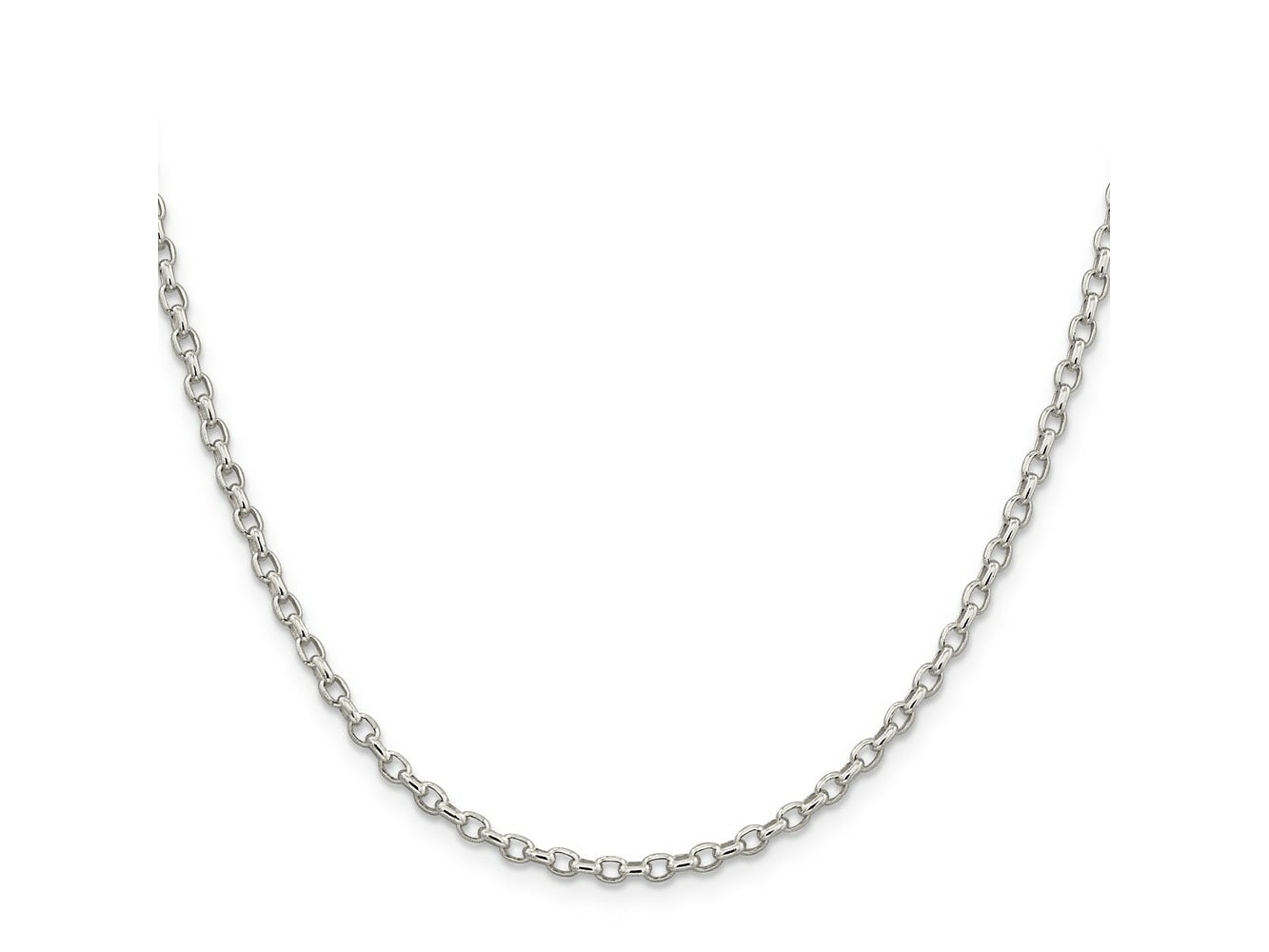 FJC Finejewelers 925 Sterling Silver Oval Fancy Rolo Chain 36 Inches x 2.75 mm