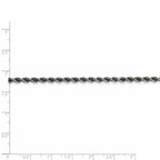 FJC Finejewelers 925 Sterling Silver Ruthenium-plated Rope Chain 22 Inches x 3 mm