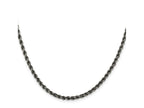 FJC Finejewelers 925 Sterling Silver Ruthenium-plated Rope Chain 22 Inches x 3 mm