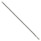 FJC Finejewelers 925 Sterling Silver Bright Cut Ruthenium-plated Rope Chain 8 Inches x 3 mm