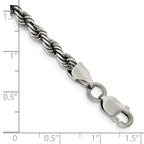 FJC Finejewelers 925 Sterling Silver Bright Cut Ruthenium-plated Rope Chain 8 Inches x 4 mm