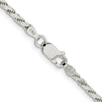 FJC Finejewelers 925 Sterling Silver Flat Rope Chain 26 Inches x 2.5 mm