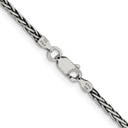 FJC Finejewelers 925 Sterling Silver Antiqued Solid Square Spiga Chain 26 Inches x 2.2 mm
