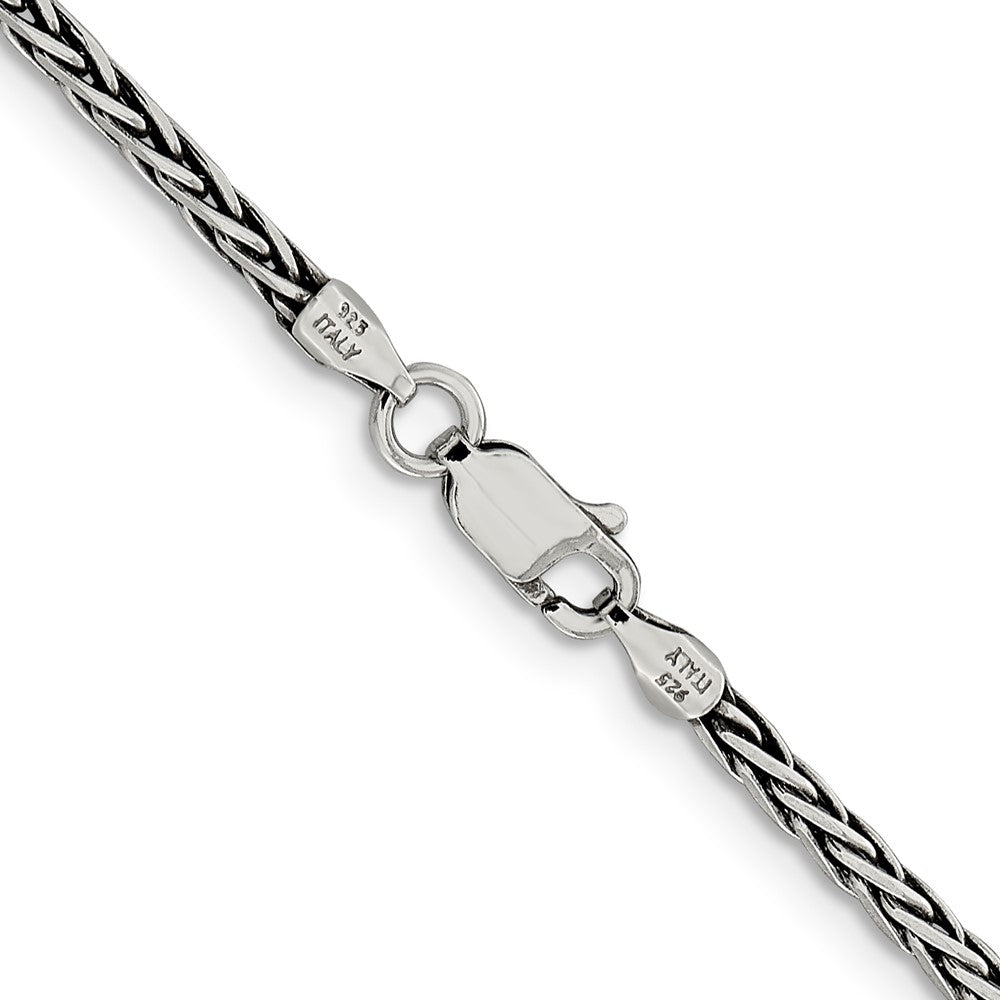 FJC Finejewelers 925 Sterling Silver Antiqued Solid Square Spiga Chain 26 Inches x 2.2 mm