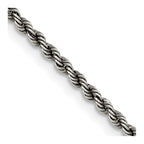 FJC Finejewelers 925 Sterling Silver Ruthenium-plated Rope Chain 26 Inches x 2.3 mm