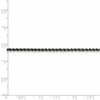 FJC Finejewelers 925 Sterling Silver Ruthenium-plated Rope Chain 26 Inches x 2.3 mm