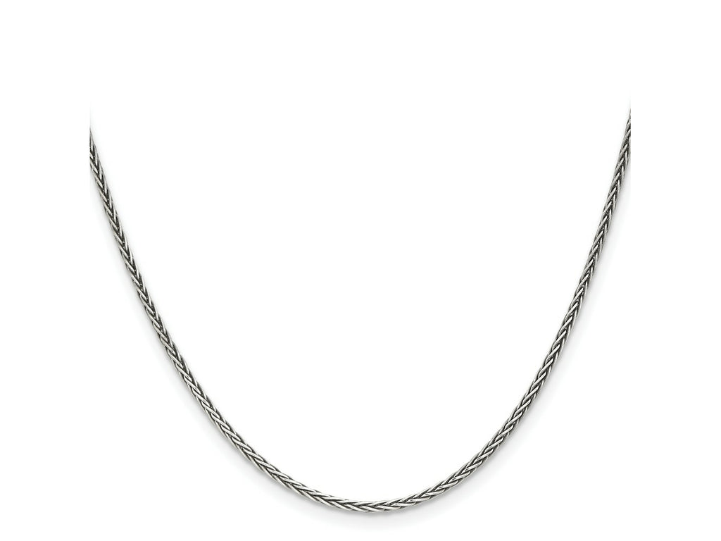 FJC Finejewelers 925 Sterling Silver Antiqued Solid Square Spiga Chain 26 Inches x 1.6 mm