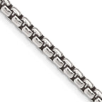 FJC Finejewelers 925 Sterling Silver Antiqued Round Box Chain 26 Inches x 3.6 mm