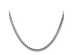 FJC Finejewelers 925 Sterling Silver Antiqued Round Box Chain 26 Inches x 3.6 mm