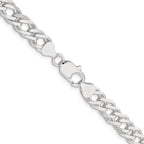 FJC Finejewelers 925 Sterling Silver 6 Side Bright Cut Flat Double Curb Chain 18 Inches x 7.75 mm