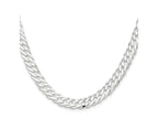 FJC Finejewelers 925 Sterling Silver 6 Side Bright Cut Flat Double Curb Chain 18 Inches x 7.75 mm