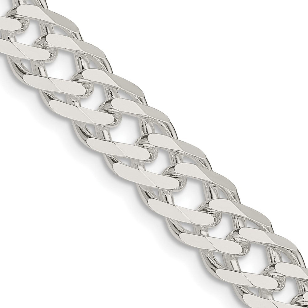 FJC Finejewelers 925 Sterling Silver 6 Side Bright Cut Flat Double Curb Chain 24 Inches x 7.75 mm