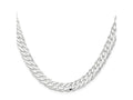 FJC Finejewelers 925 Sterling Silver 6 Side Bright Cut Flat Double Curb Chain 24 Inches x 7.75 mm