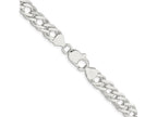 FJC Finejewelers 925 Sterling Silver 6 Side Bright Cut Flat Double Curb Chain Bracelet 7 Inches x 7.75 mm