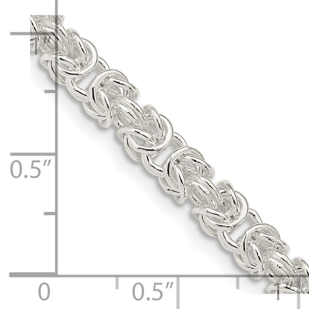 FJC Finejewelers 925 Sterling Silver Rounded Byzantine Chain 18 Inches x 4.75 mm