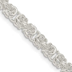 FJC Finejewelers 925 Sterling Silver Rounded Byzantine Chain 20 Inches x 4.75 mm