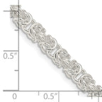 FJC Finejewelers 925 Sterling Silver Rounded Byzantine Chain 24 Inches x 4.75 mm