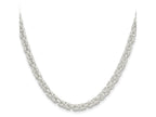 FJC Finejewelers 925 Sterling Silver Rounded Byzantine Chain 24 Inches x 4.75 mm