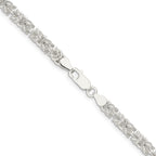 FJC Finejewelers 925 Sterling Silver Rounded Byzantine Chain Bracelet 7 Inches x 4.75 mm