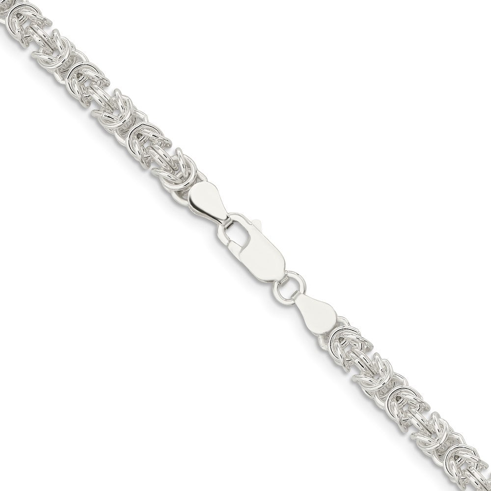 FJC Finejewelers 925 Sterling Silver Rounded Byzantine Chain Bracelet 7 Inches x 4.75 mm
