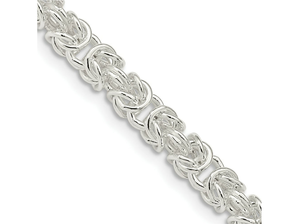 FJC Finejewelers 925 Sterling Silver Rounded Byzantine Chain Bracelet 7 Inches x 4.75 mm
