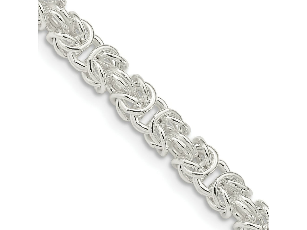 FJC Finejewelers 925 Sterling Silver Rounded Byzantine Chain Bracelet 7 Inches x 4.75 mm