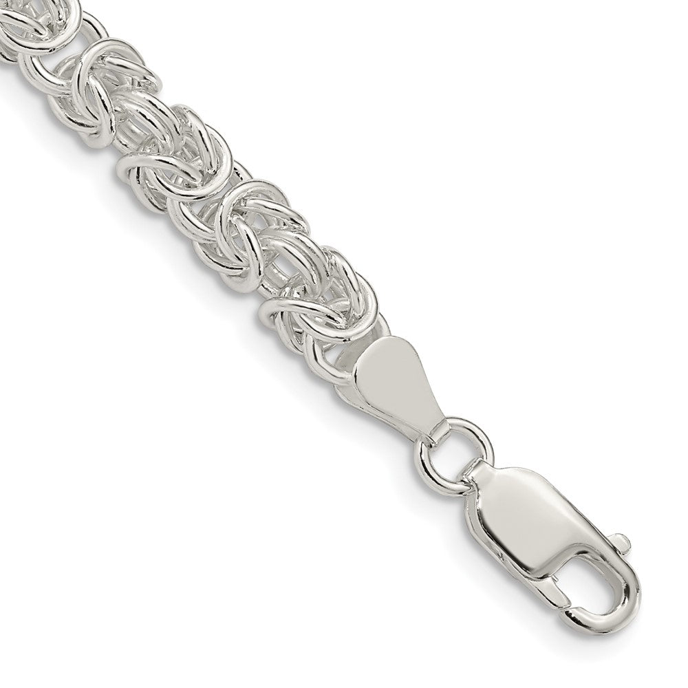 FJC Finejewelers 925 Sterling Silver Rounded Byzantine Chain Bracelet 8 Inches x 5.5 mm