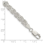 FJC Finejewelers 925 Sterling Silver Rounded Byzantine Chain Bracelet 8 Inches x 5.5 mm