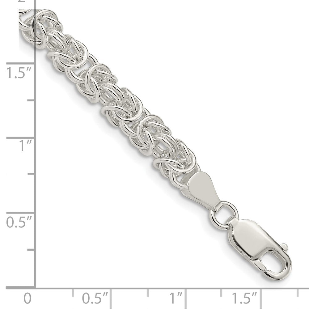 FJC Finejewelers 925 Sterling Silver Rounded Byzantine Chain Bracelet 8 Inches x 5.5 mm