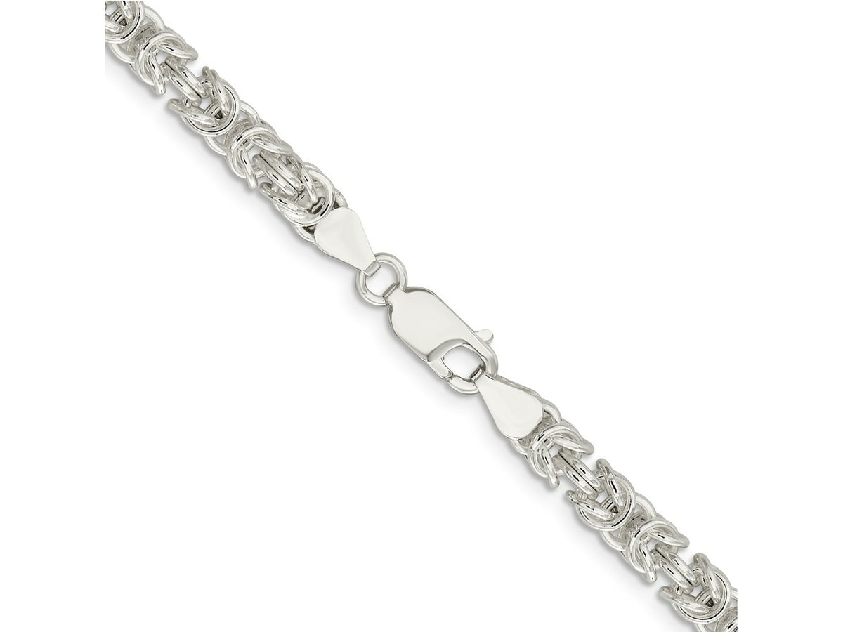 FJC Finejewelers 925 Sterling Silver Rounded Byzantine Chain Bracelet 8 Inches x 5.5 mm