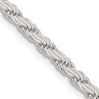 FJC Finejewelers 925 Sterling Silver Flat Rope Chain 18 Inches x 3.65 mm