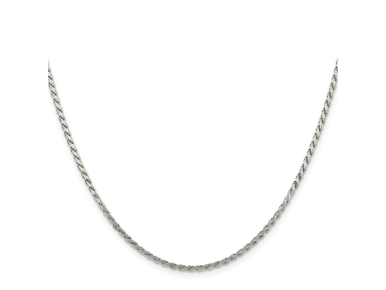FJC Finejewelers 925 Sterling Silver Flat Rope Chain 24 Inches x 2.25 mm