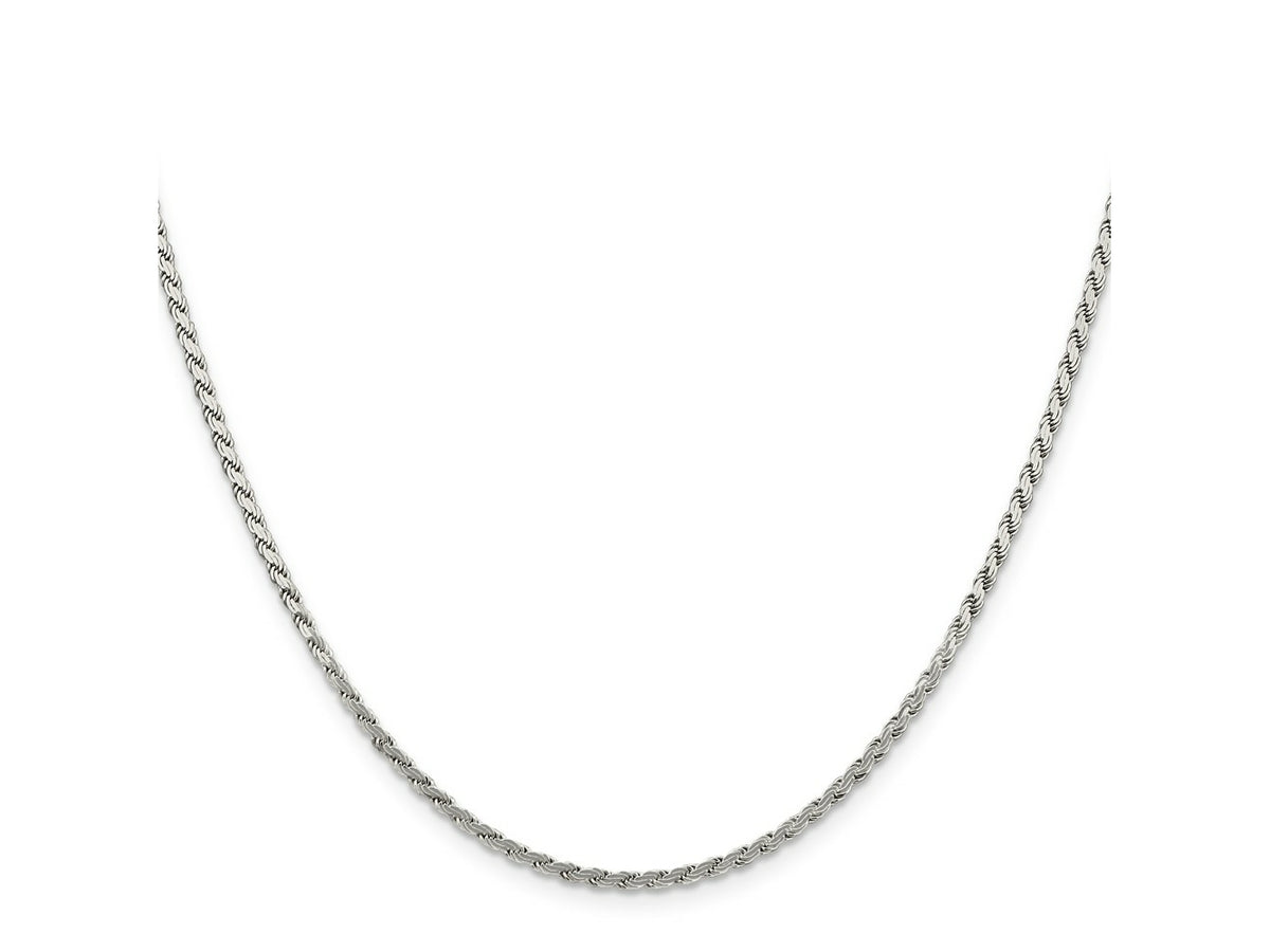 FJC Finejewelers 925 Sterling Silver Flat Rope Bracelet Chain 7 Inches x 2.25 mm