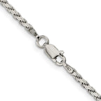 FJC Finejewelers 925 Sterling Silver Flat Rope Bracelet Chain 8 Inches x 2.25 mm