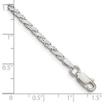 FJC Finejewelers 925 Sterling Silver Flat Rope Bracelet Chain 8 Inches x 2.25 mm