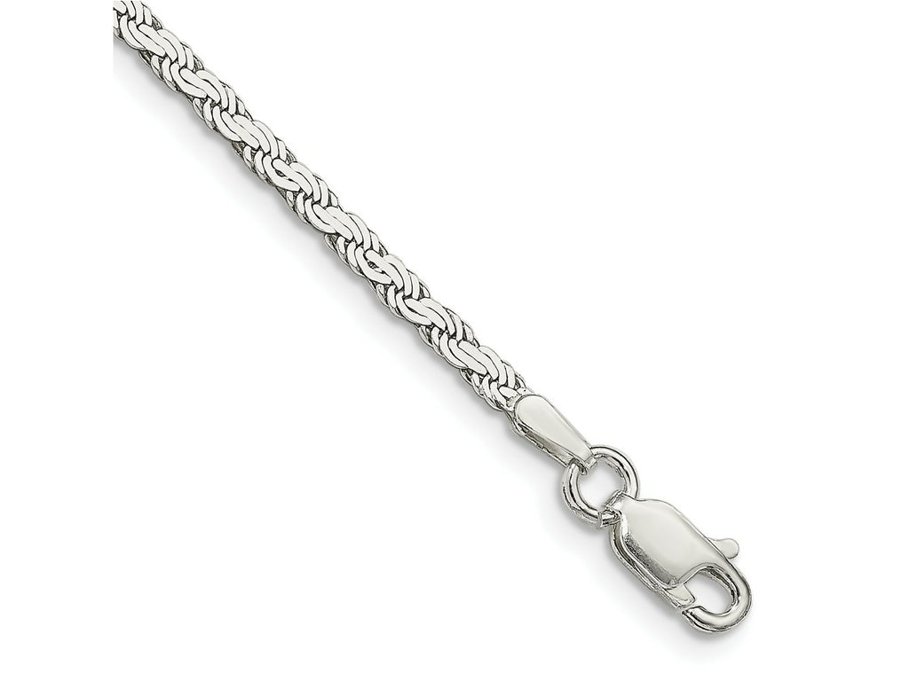 FJC Finejewelers 925 Sterling Silver Flat Rope Bracelet Chain 8 Inches x 2.25 mm