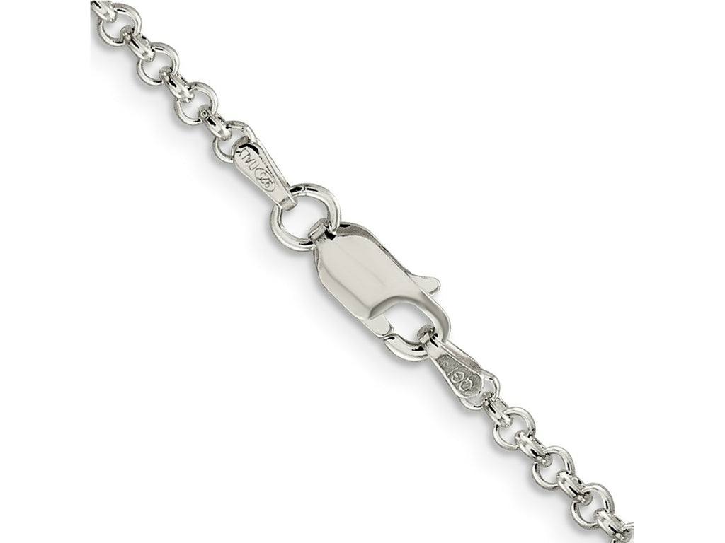 FJC Finejewelers 925 Sterling Silver Rolo Bracelet Chain 7 Inches x 2.5 mm