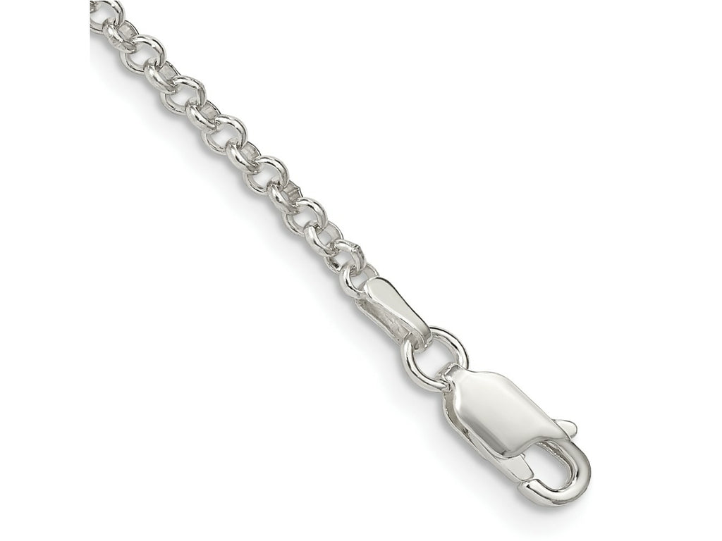 FJC Finejewelers 925 Sterling Silver Rolo Bracelet Chain 8 Inches x 2.5 mm