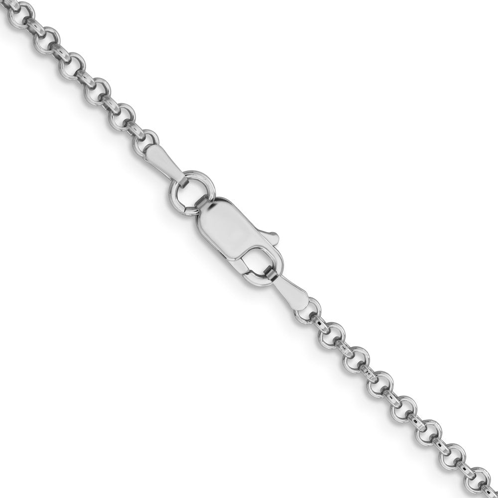FJC Finejewelers 925 Sterling Silver Rhodium Plated Rolo Chain 16 Inches x 2.5 mm
