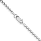 FJC Finejewelers 925 Sterling Silver Rhodium Plated Rolo Chain 22 Inches x 2.5 mm